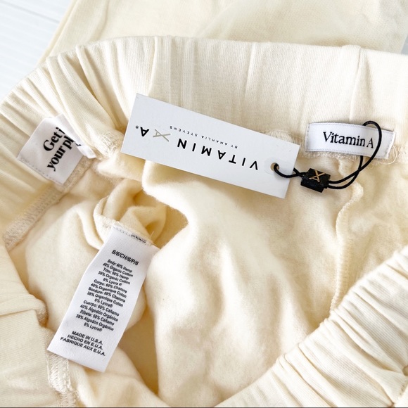 Vitamin A NWT Ecosoft Joggers Ecru, S - Picture 4 of 9